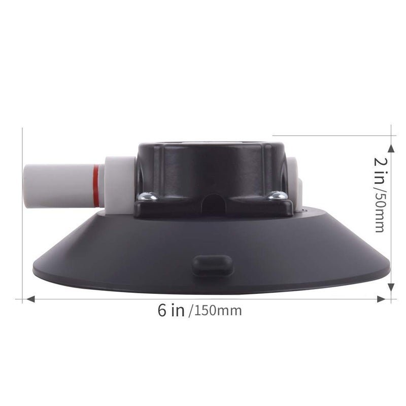 IMT 6" Vacuum Suction Cup Mounting Base with 1/4"-20 Female Thread, Air Pump Car Camera Suction Holder, Glass Sucker/Car Sucker for Camera - Image 3